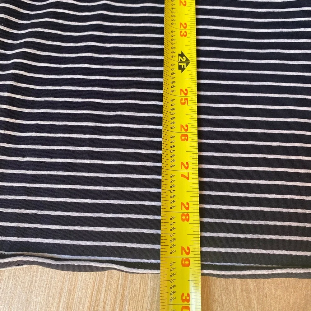 SCOTCH&SODA Men Navy and White Striped Long Sleeve Shirt Size L - Picture 6 of 7